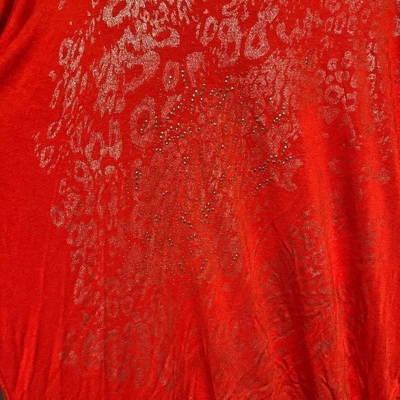 New Directions Women's Embellished Blouse Top Pullover Orange Large - Picture 5 of 8
